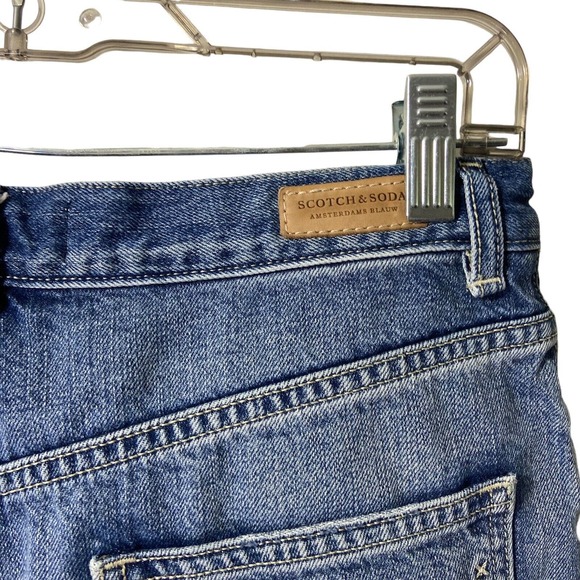 Scotch & Soda Cuffed Women Button Fly Jean Shorts 28 Festival Retro Grunge Y2K - Picture 13 of 15